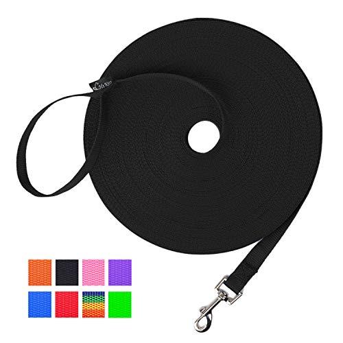Hi Kiss Dog/Puppy Obedience Recall Training Agility Lead - 15ft 20ft 30ft 50ft 100ft Training Leash - Great for Training, Play, Camping, or Backyard
