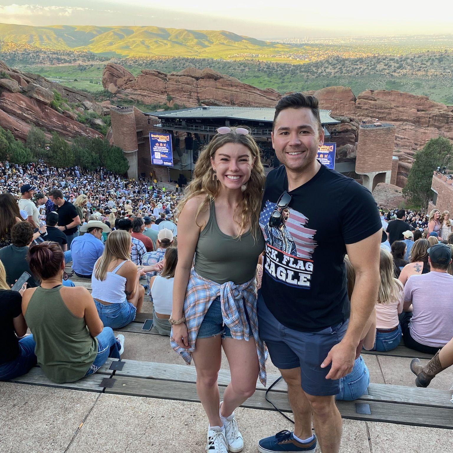 Watching Zach Bryan at Red Rocks!