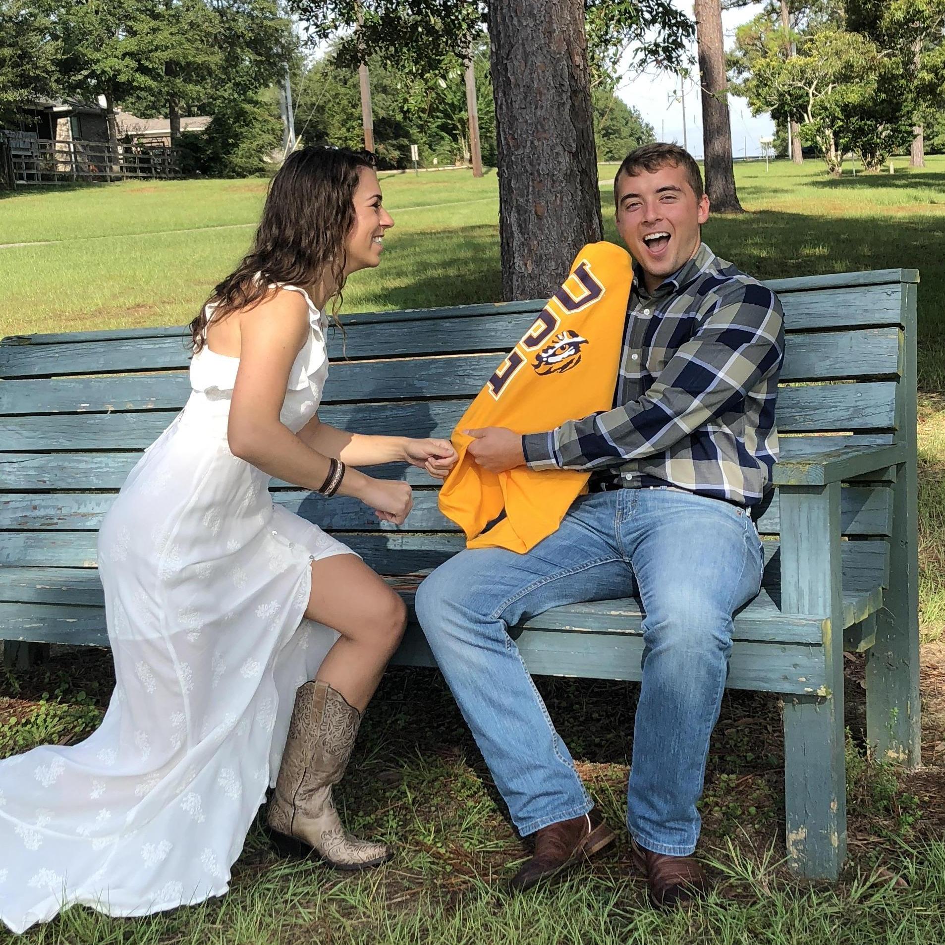 Scott said "YES" to my proposal of the LSU game!