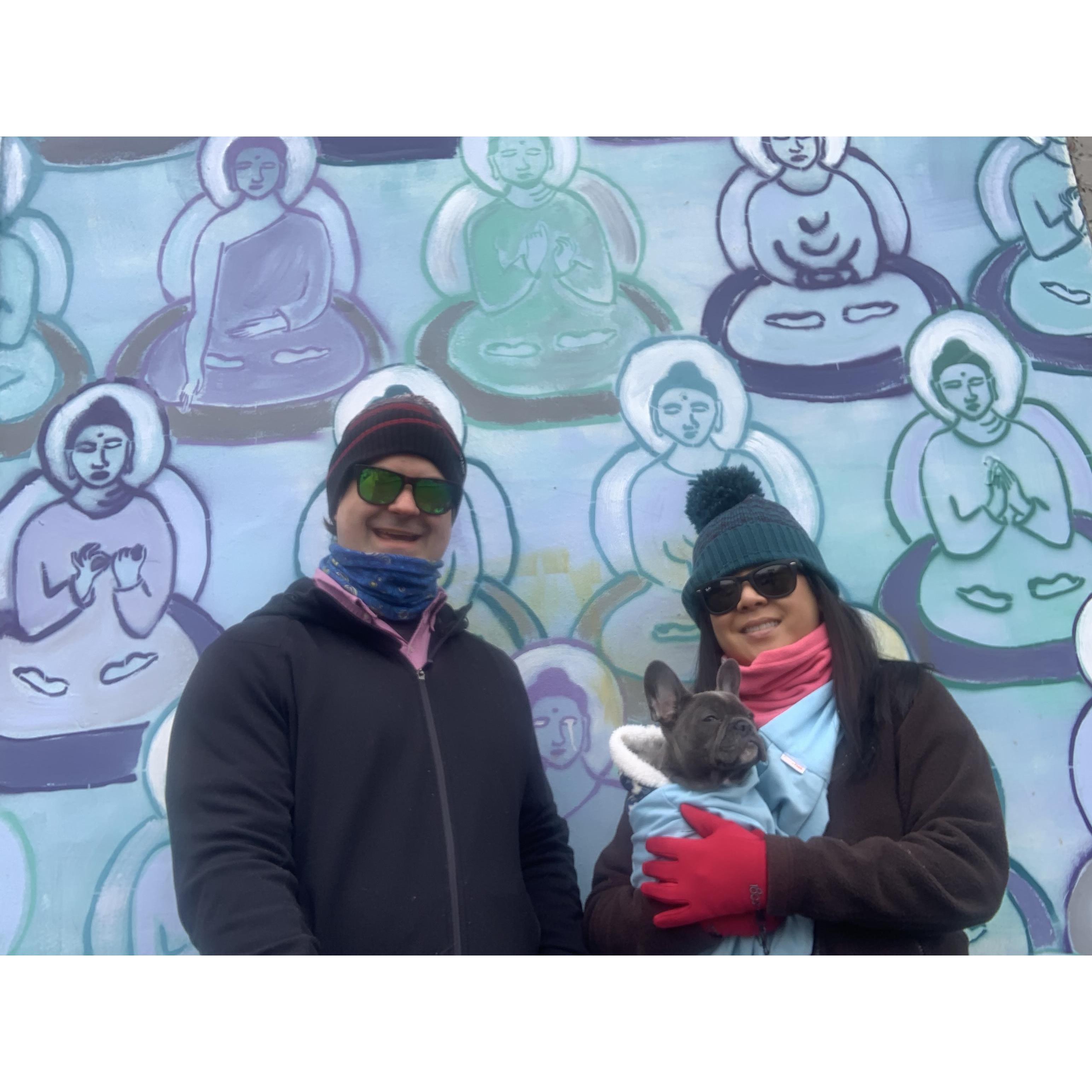 Our first trip to Asheville with Pierre.