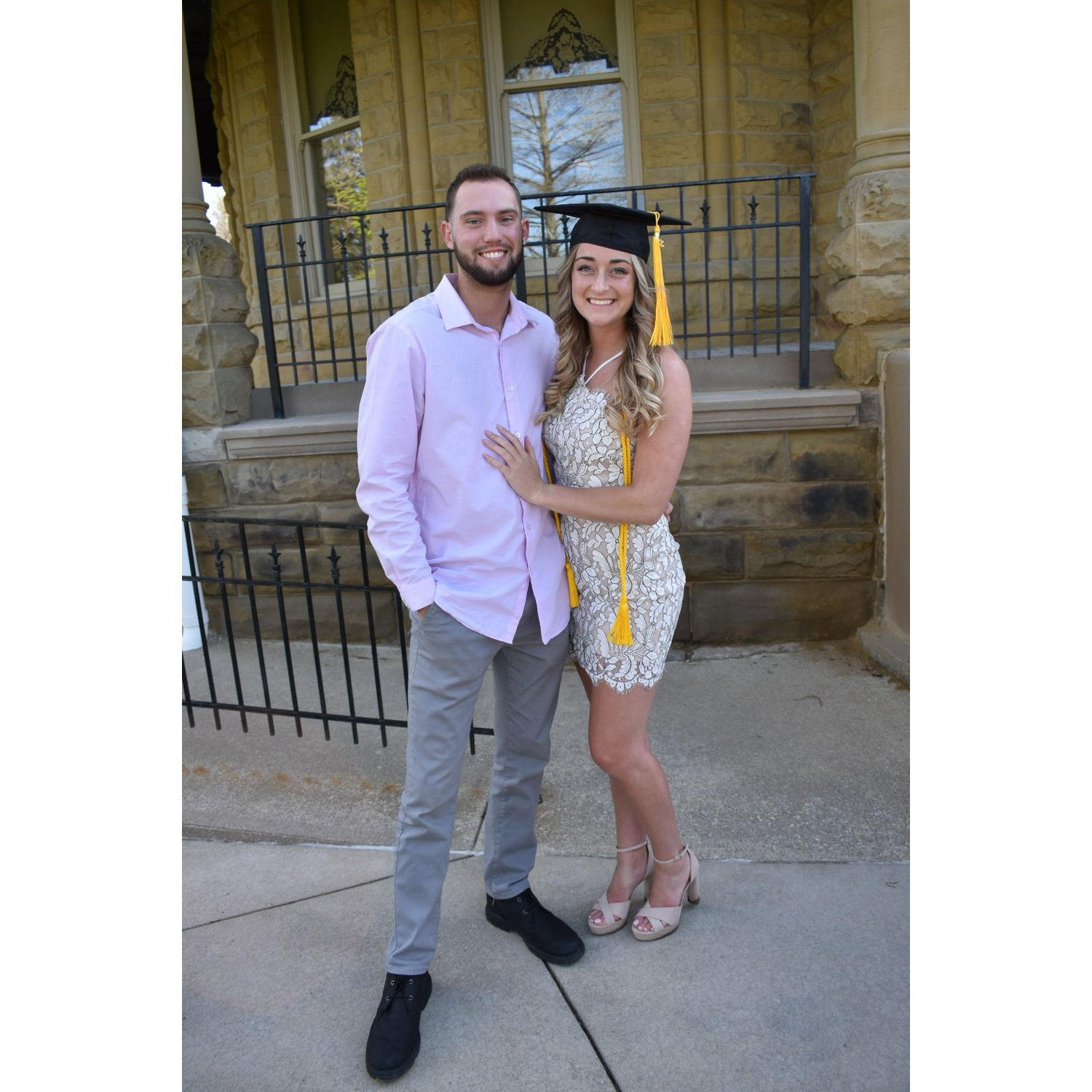 Taylor graduating undergraduate at Saint Francis (and Jarret yet again being one of her biggest supporters)