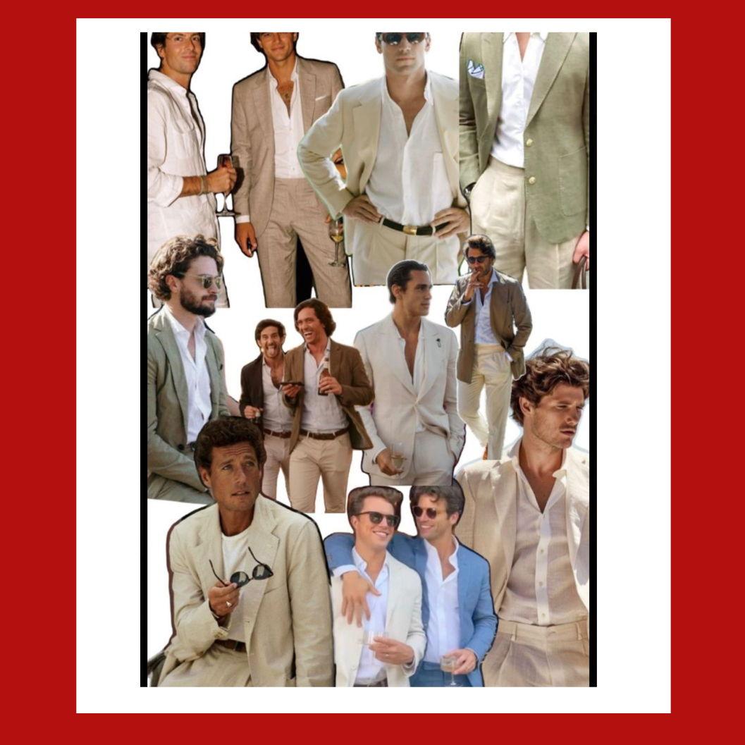 GENTLEMEN WEDDING DAY:
Black Tie Optional --
All Colors/Patterns --
Neck Ties and Jackets Optional