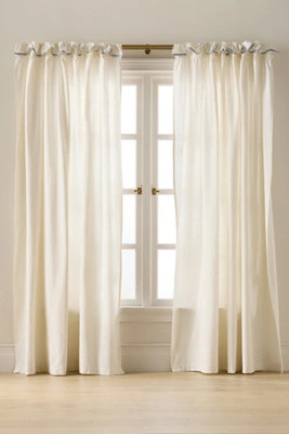 Ruffle Top Cotton Woven Curtain