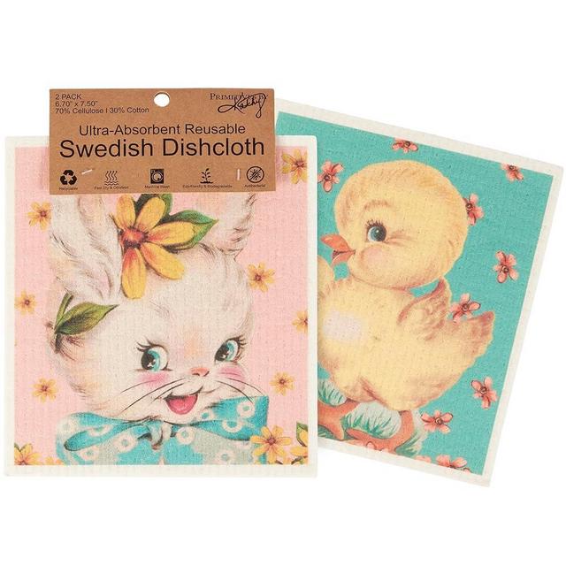 Primitives by Kathy Swedish Cloth Set of 2 - Vintage Easter