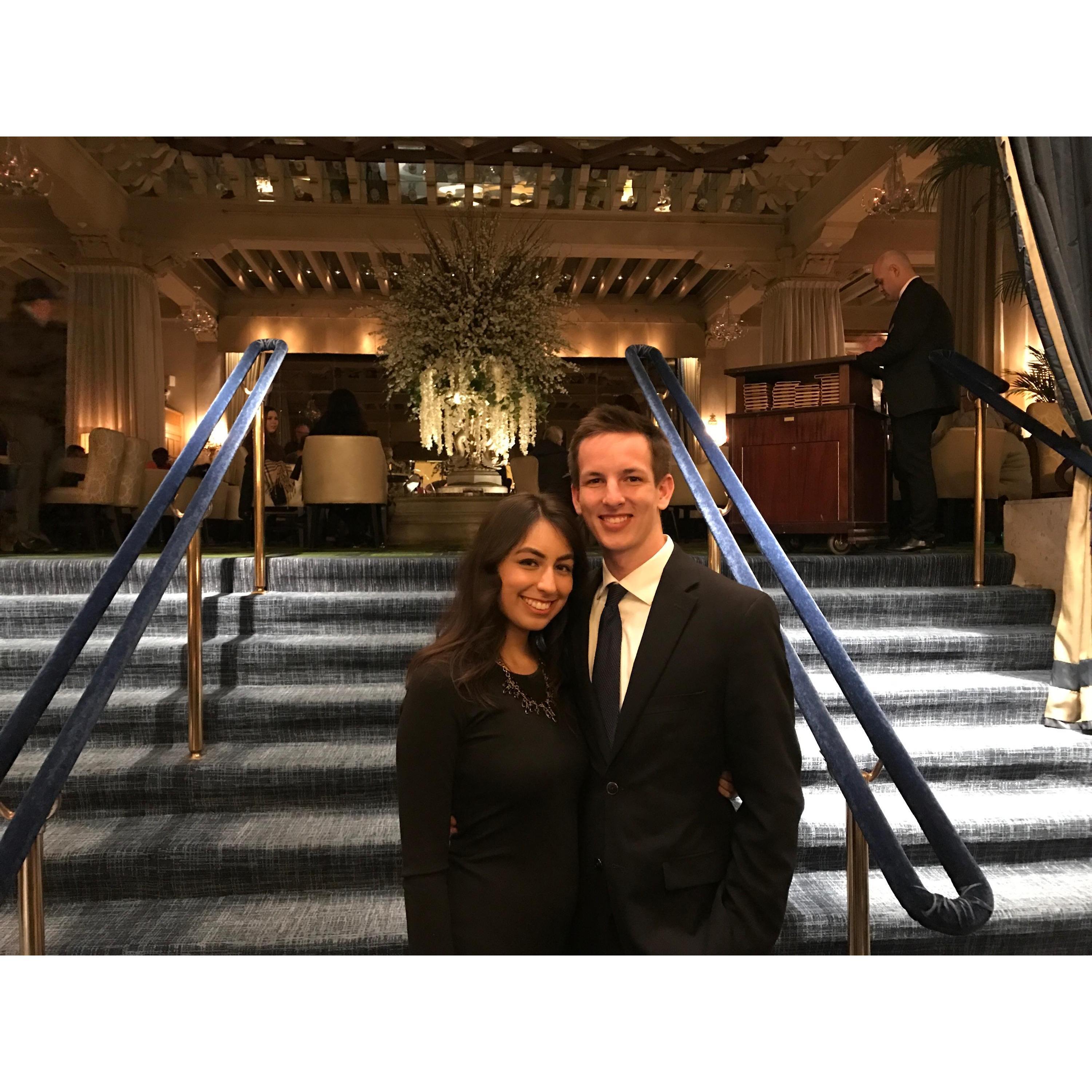 Marissa and Keegan's first time in Chicago for the fraternity's spring formal - April, 2017