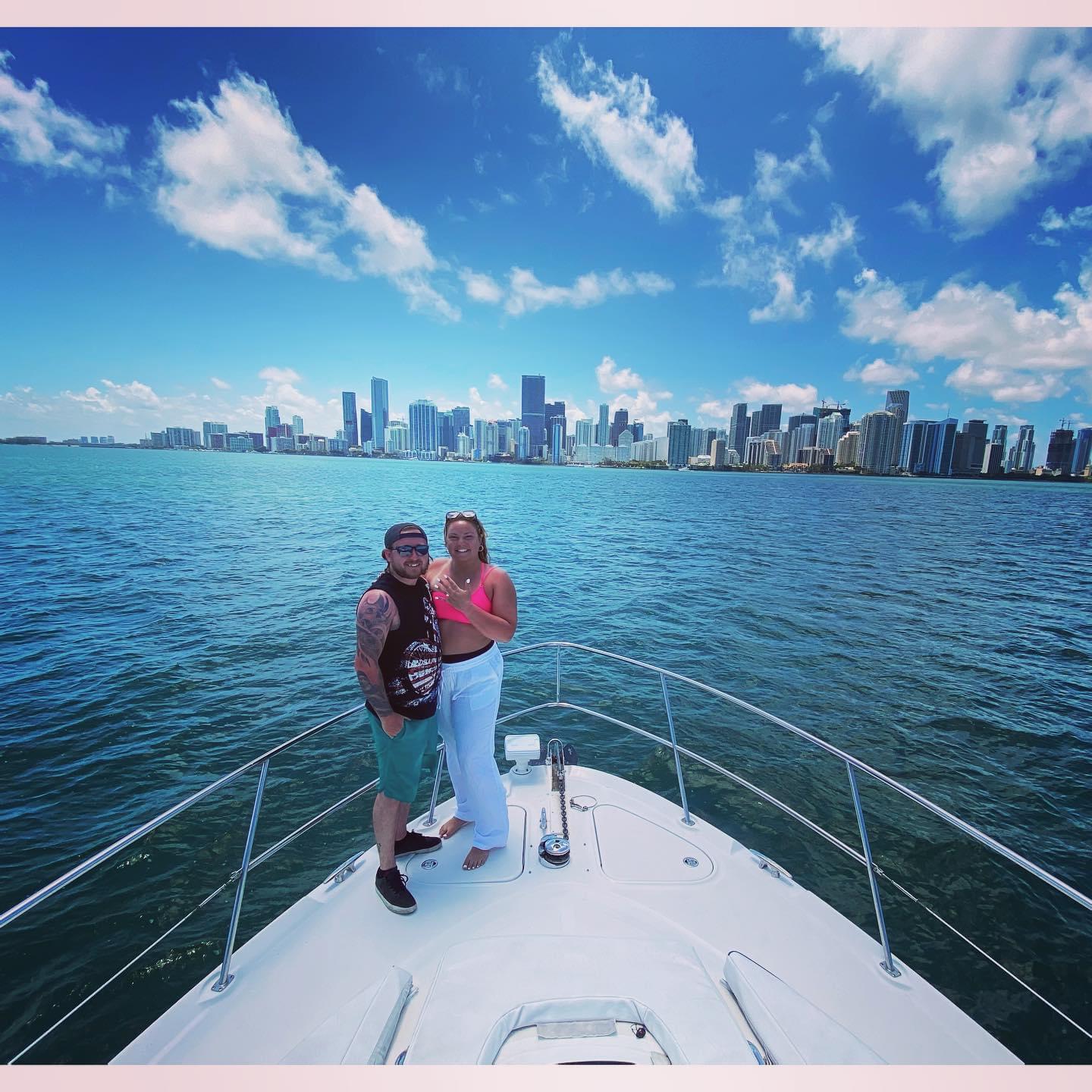 Minutes after Mark proposed in Miami!