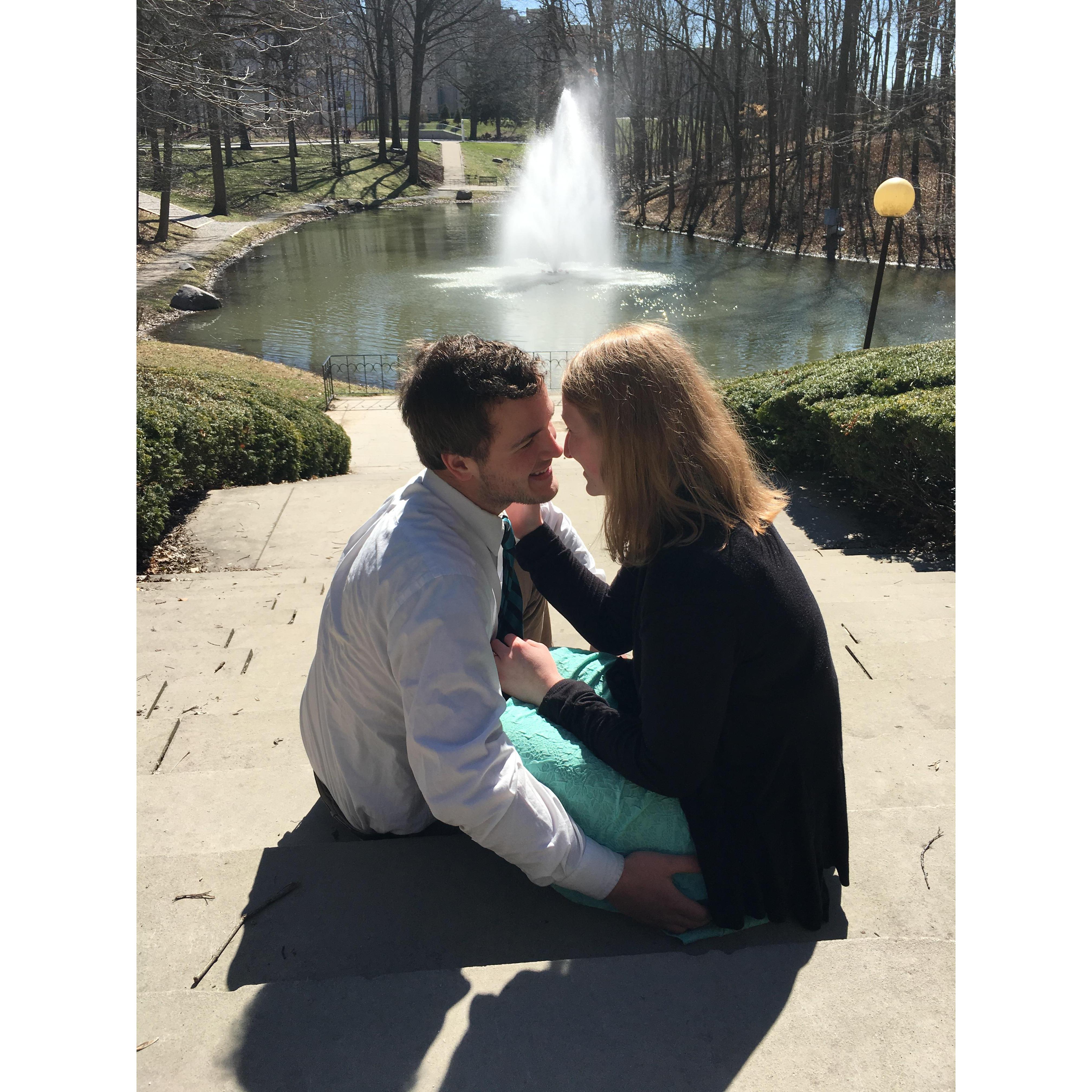 the photographer (my sister) got tired of us kissing in so many of the photos so she said we had to keep our faces at least a little apart XD