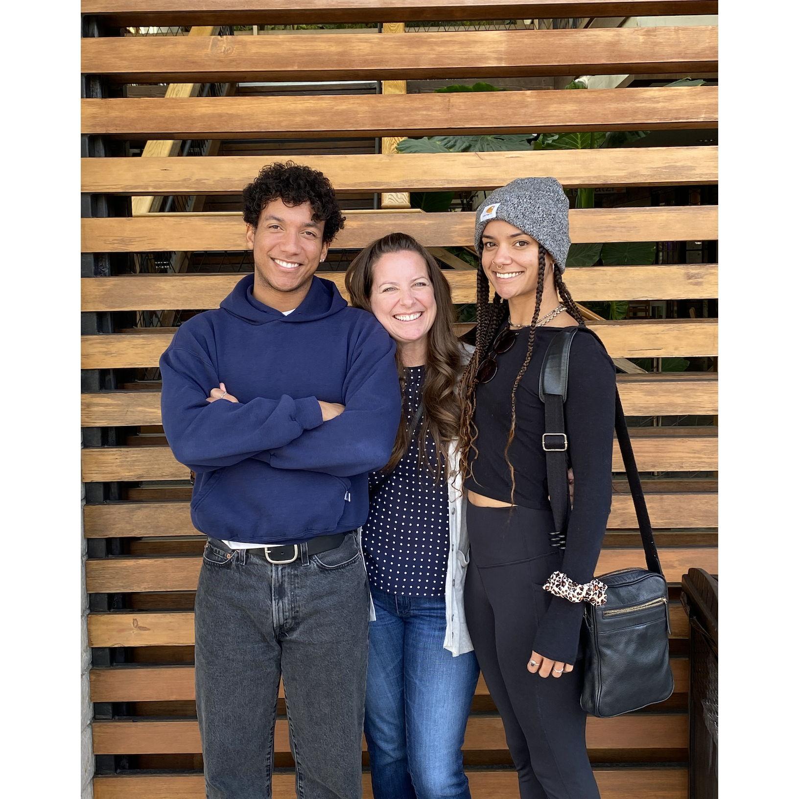 Dedrick, Katie, and Daniella