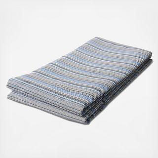 Blue Striped Sand Free Rug
