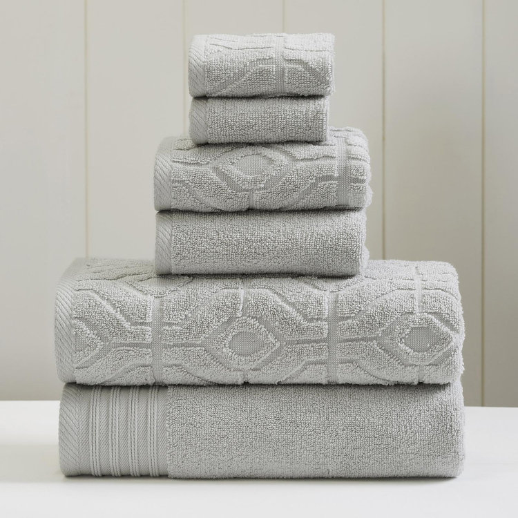 Modern Threads, Diamond Gate 6-Piece Yarn Dyed Jacquard Towel Set