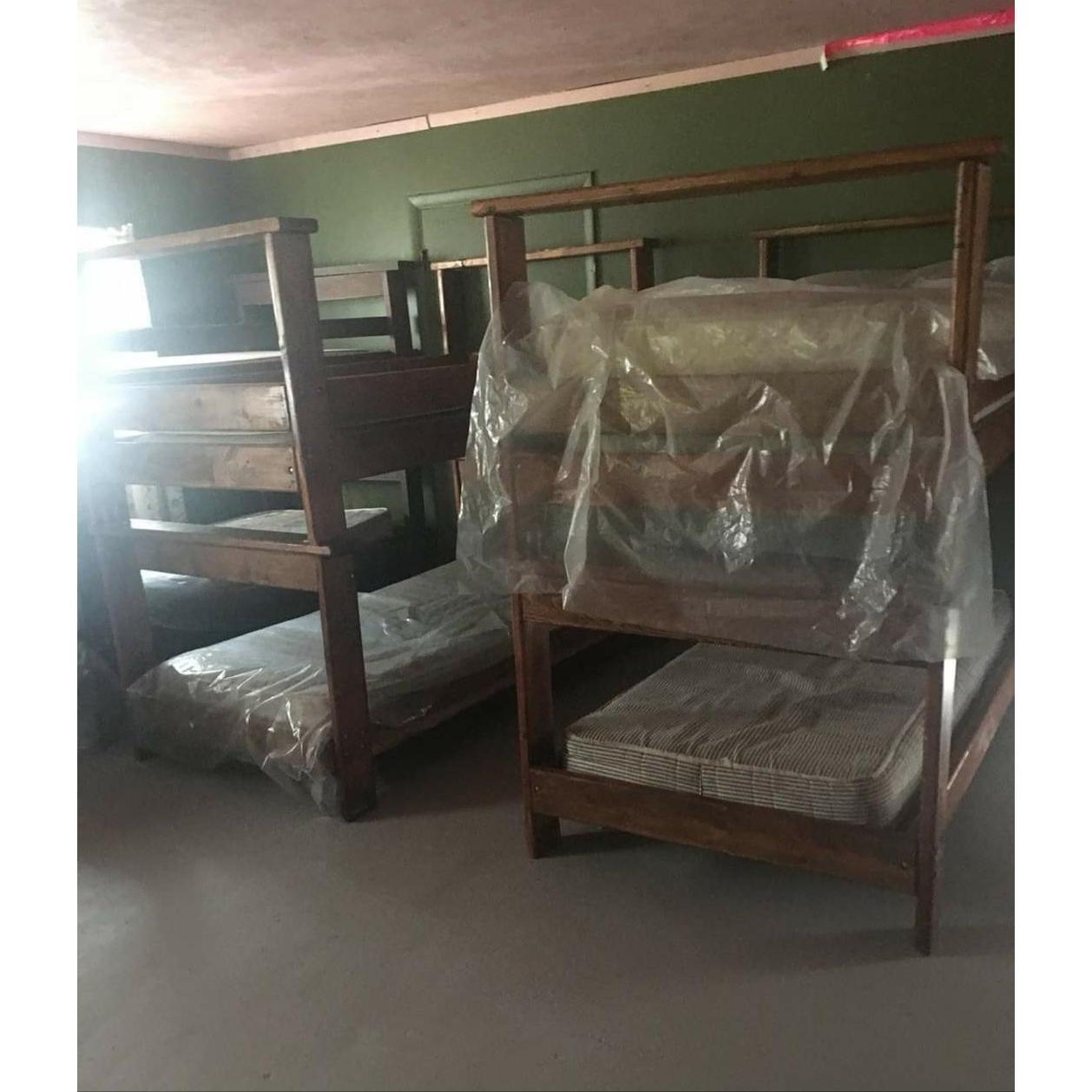 Some of the beds available inside the cabins.