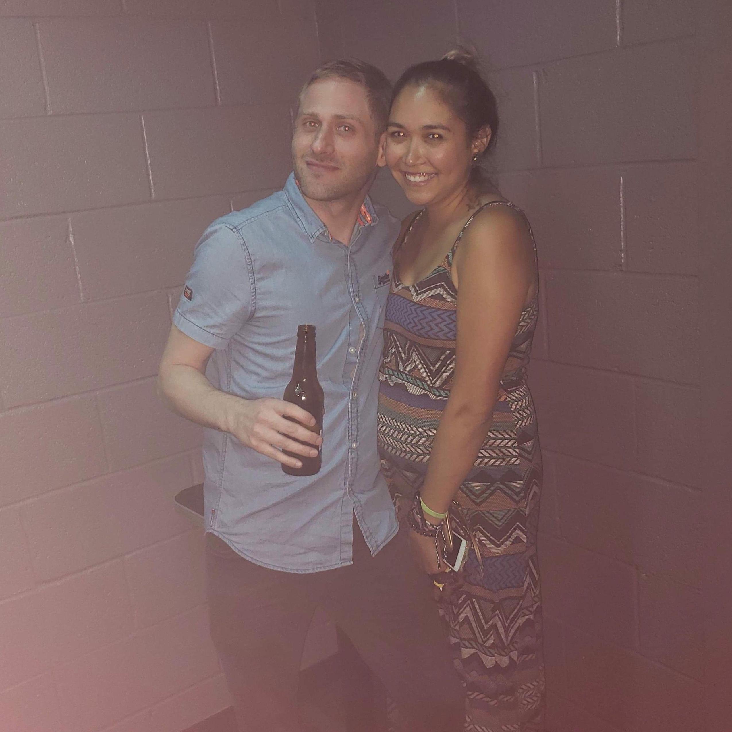 Our first photo together, right after Chanoa ran away from embarrassment.