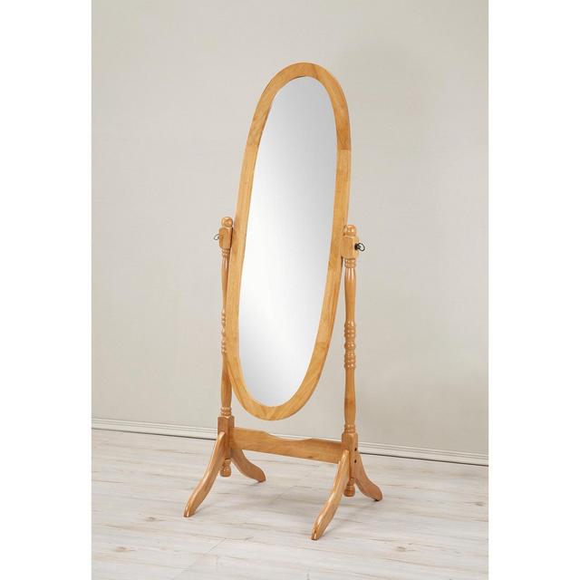 Streamdale Traditional Queen Anna Style Wood Floor Cheval Mirror, Oak Finish