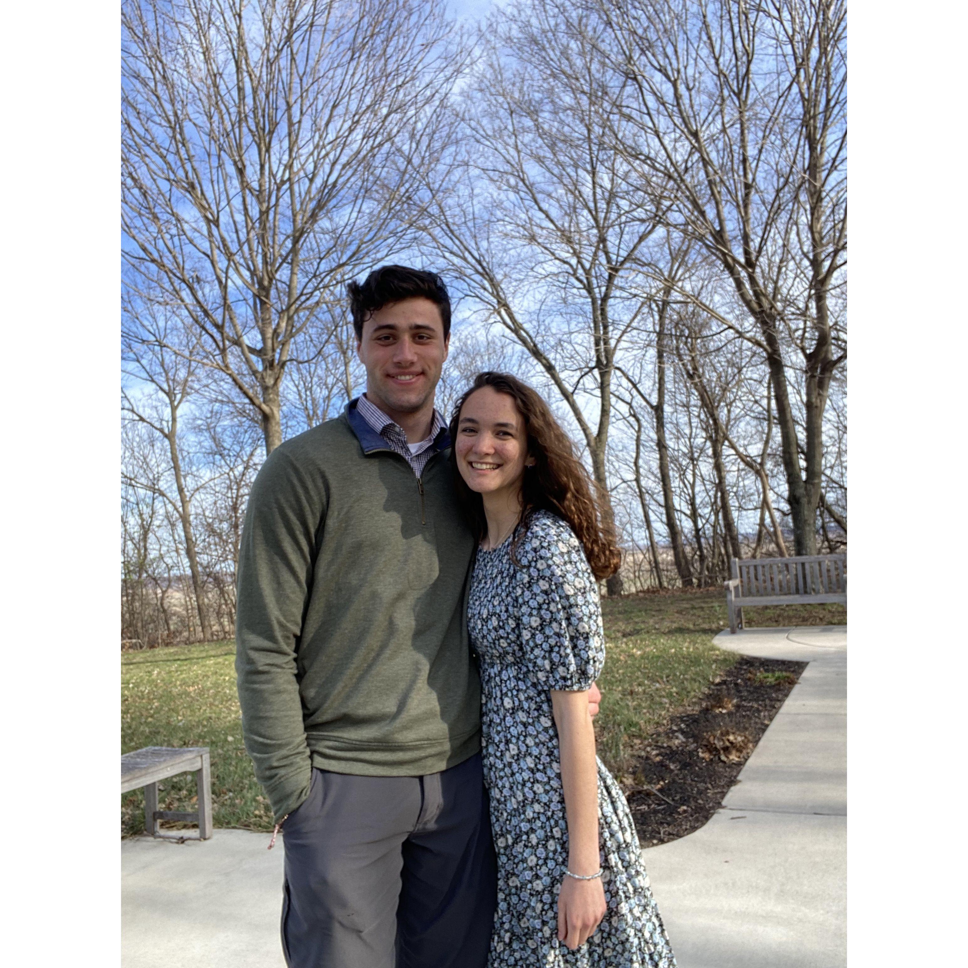 Greg visits Lexie at Benedictine College over his spring break in 2024