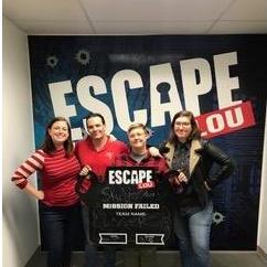 Our failed attempted at an escape room with Robin and Kaitlan.