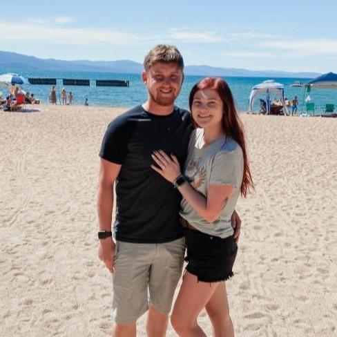 Lake Tahoe - our first picture as fiance's !