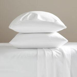 Classic Percale No Flat Sheet Set color:white