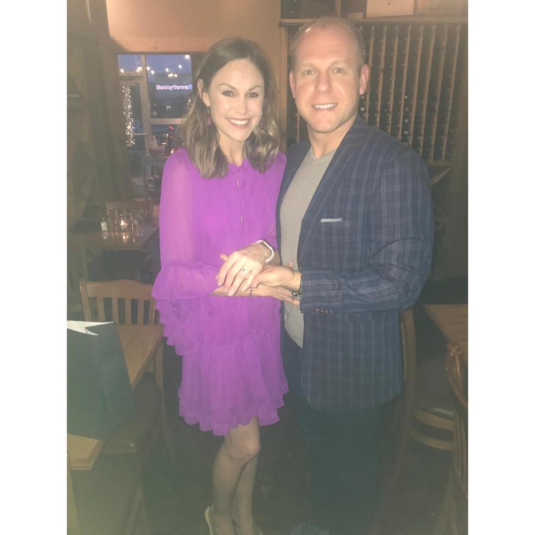 This picture was taken right after we got engaged!