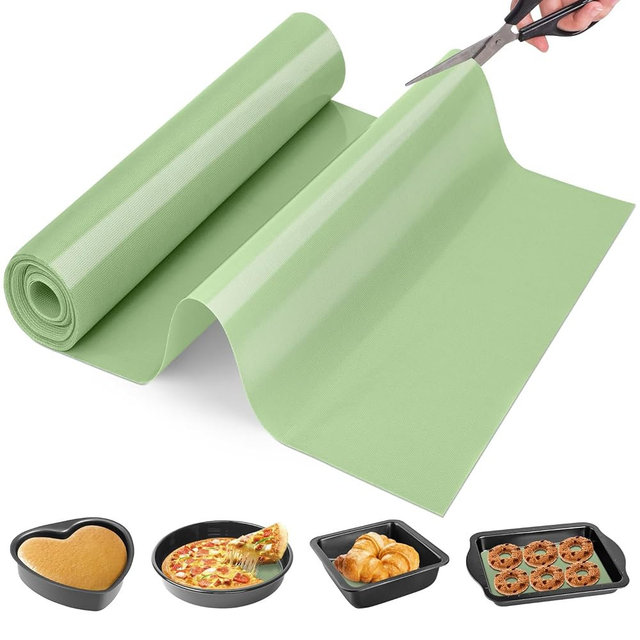 Cut to Size Silicone Baking Mat Roll-Best German Silicone - Heat Resistant Silicone Baking Macaron Mat,Non-stick Pastry Mat, Reusable Dough Mat for Rolling