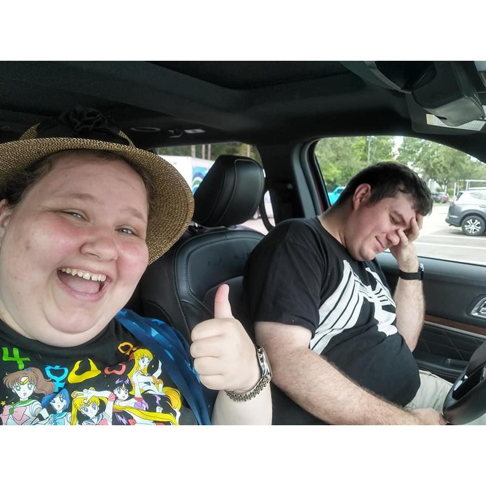 This was taken on our way to meet up with another couple we know to go on our cruise and the car broke down. Fun right?