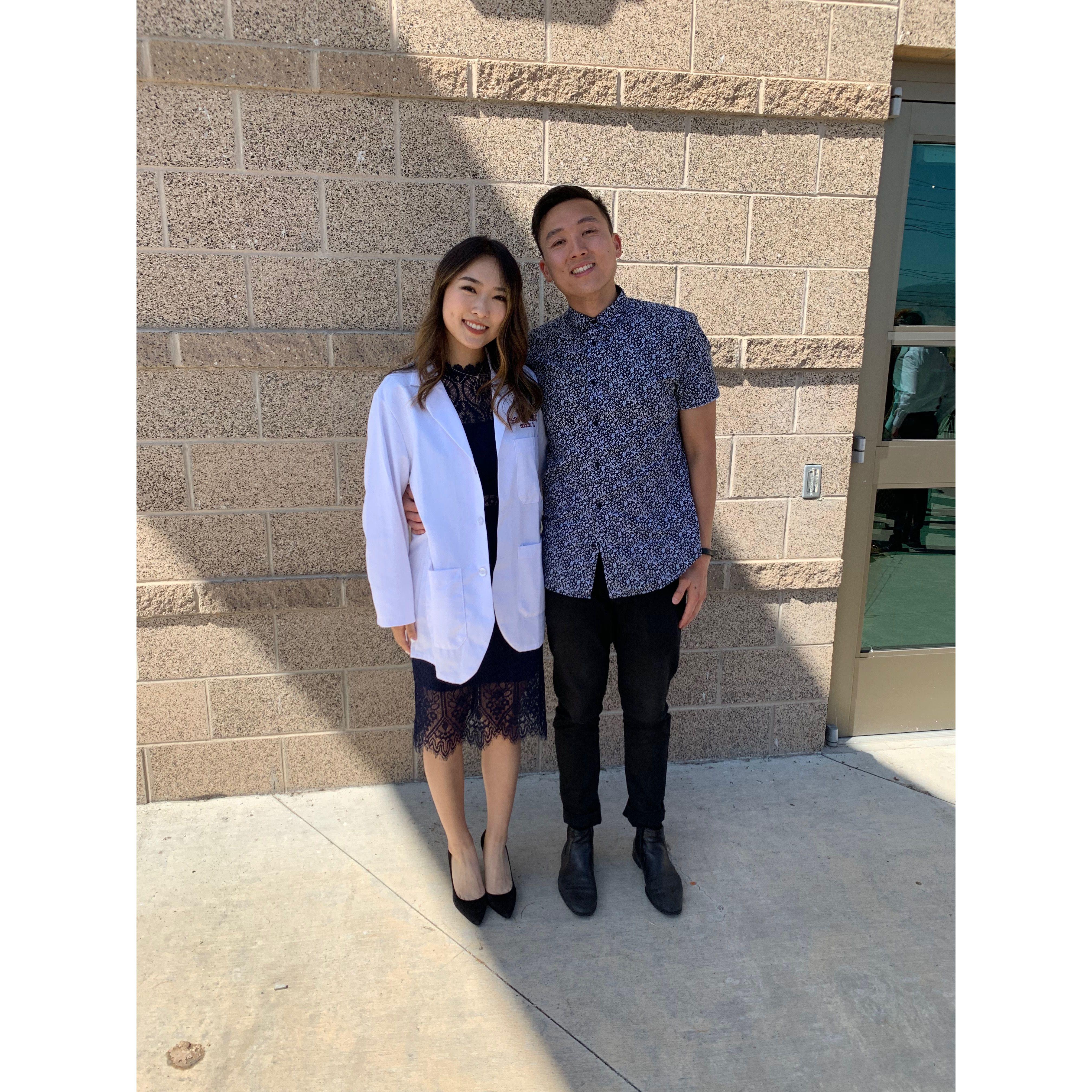 Sharon's dental school white coat ceremony 2019