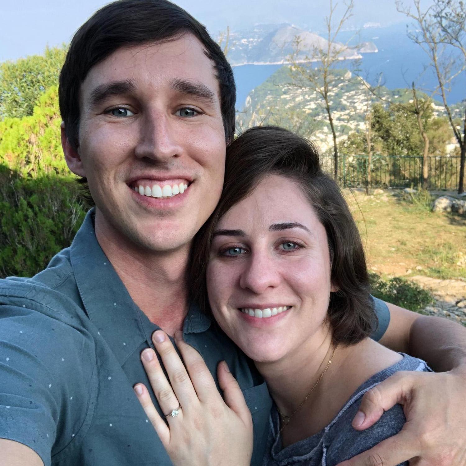 This was taken right after Drew proposed at the highest point on the Isle of Capri.