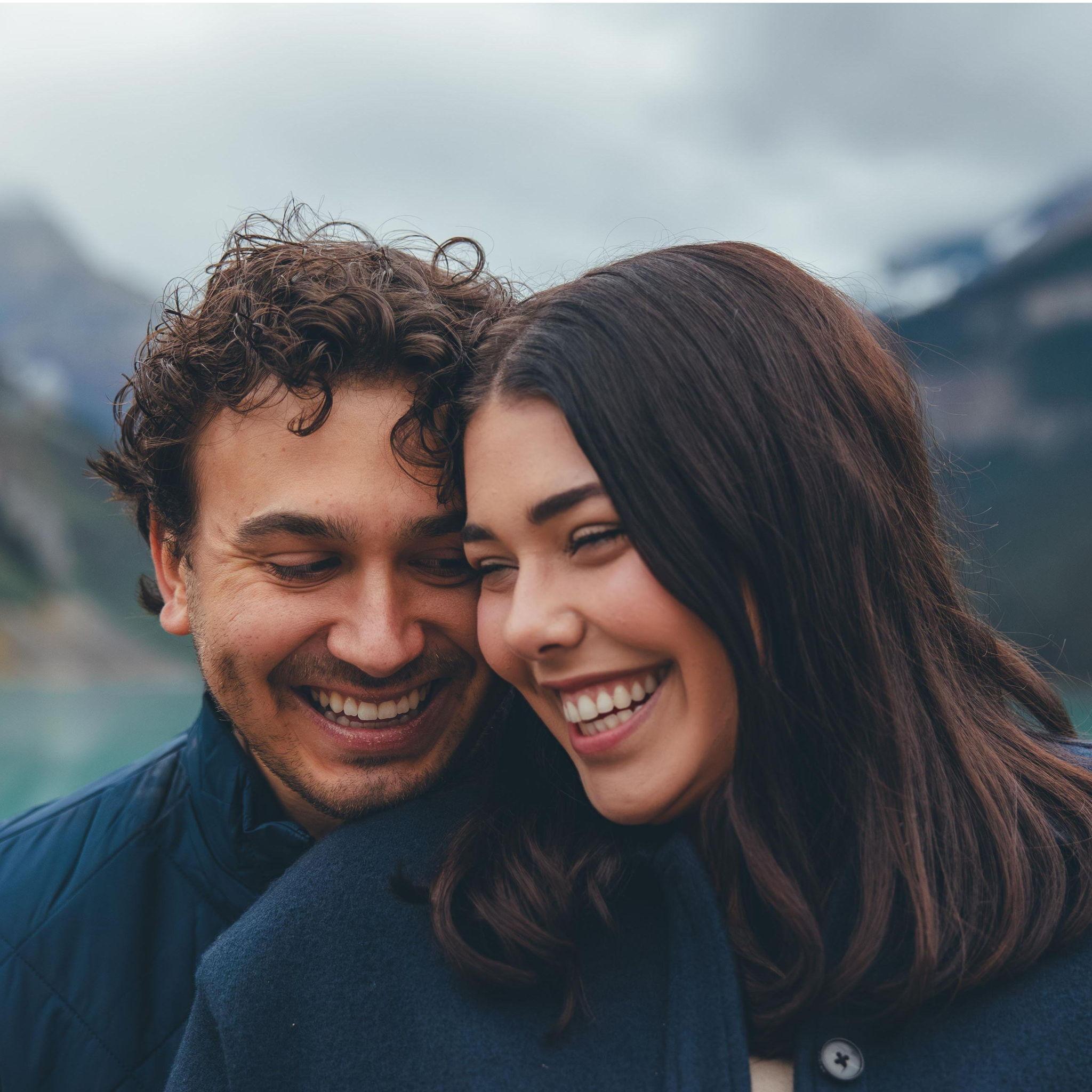 Engagement shoot at Lake Louise at Banff National Park in Alberta, Canada - Fall 2024
