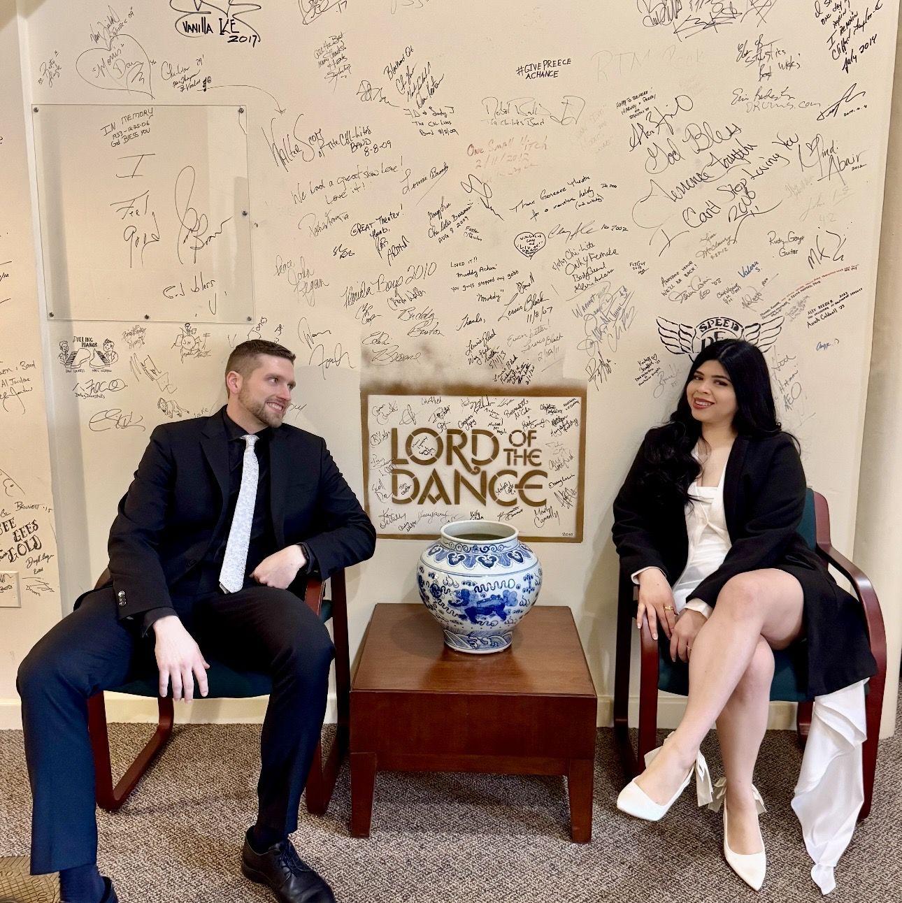 In these two chairs, we said our very first hello on day one of our new job, not knowing it would be the start of everything.