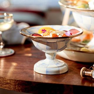 Sky Check Stainless Steel Compote