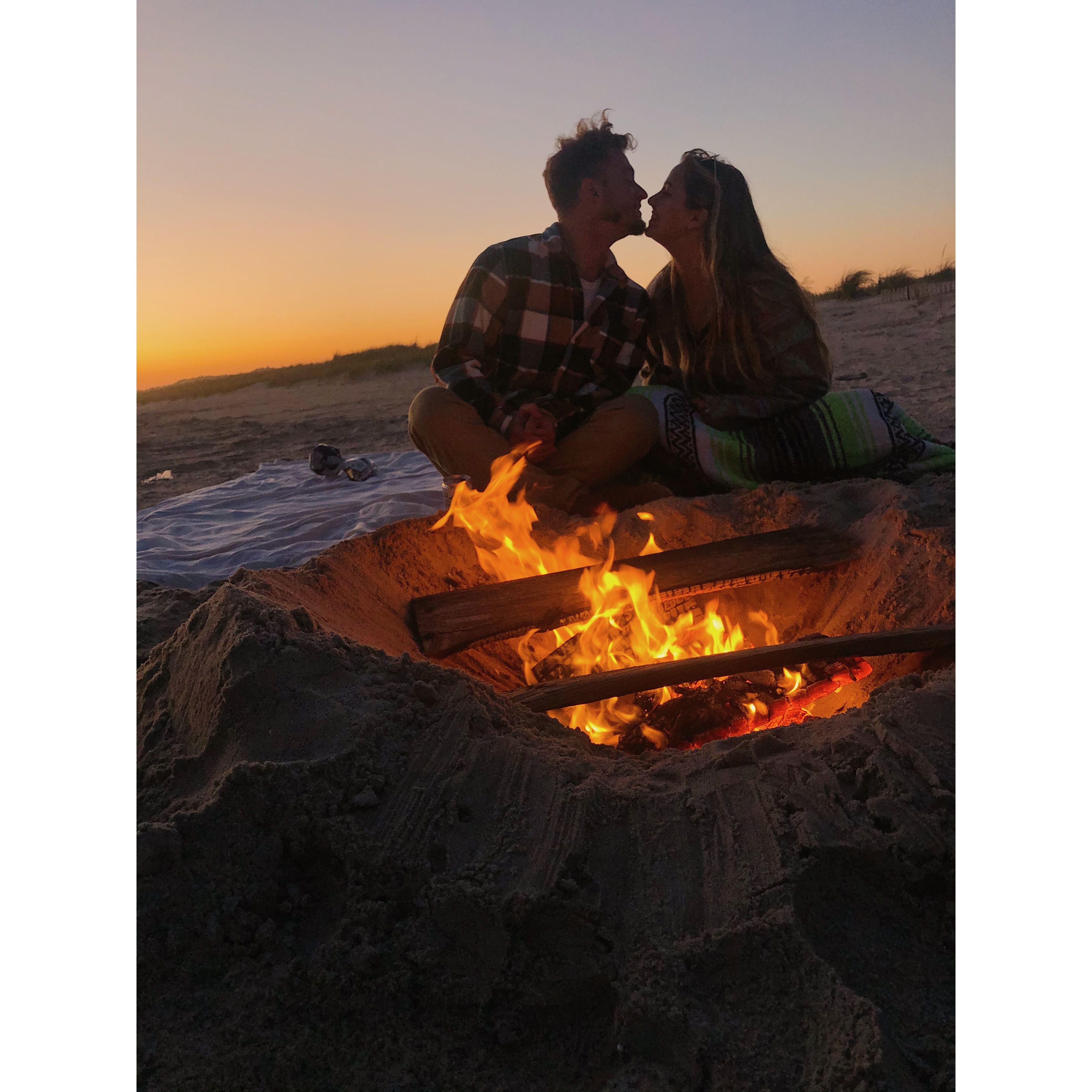 one of many late nights at the beach