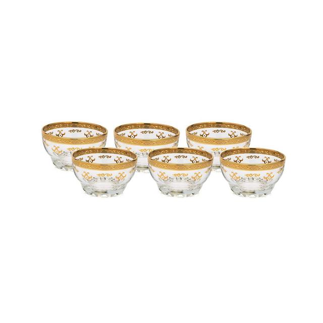 Classic Touch Set of  6 Dessert Bowls with Rich Design