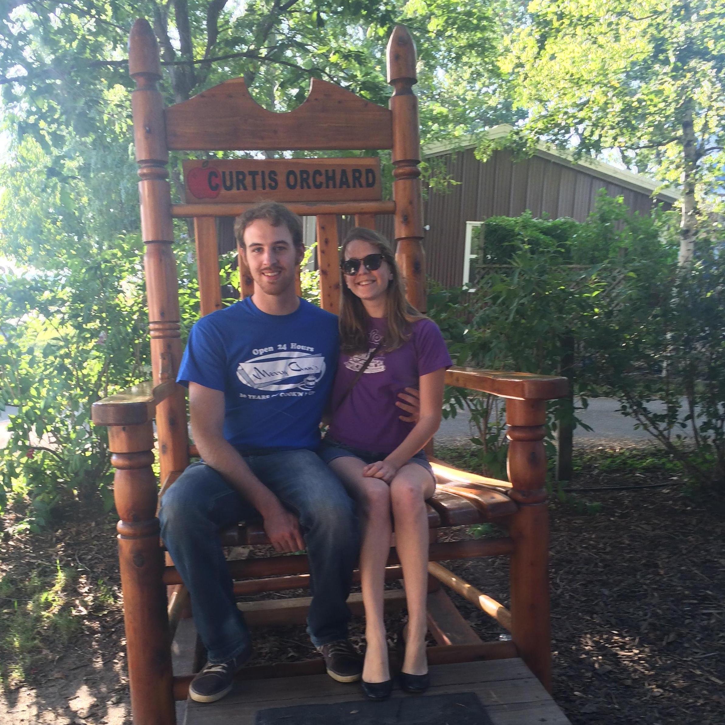 At the apple orchard