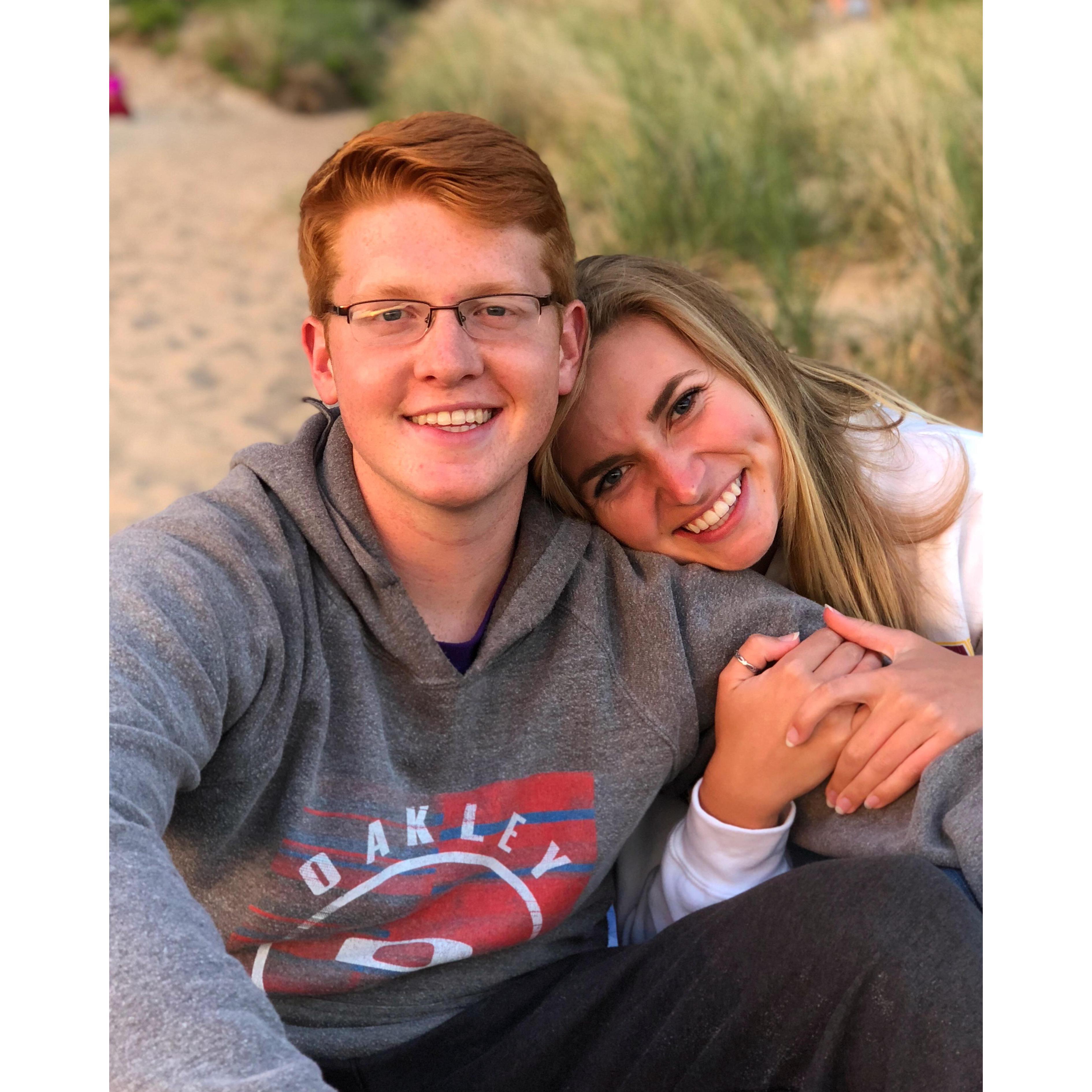 beach sunsets in Michigan, our most common and favorite date night