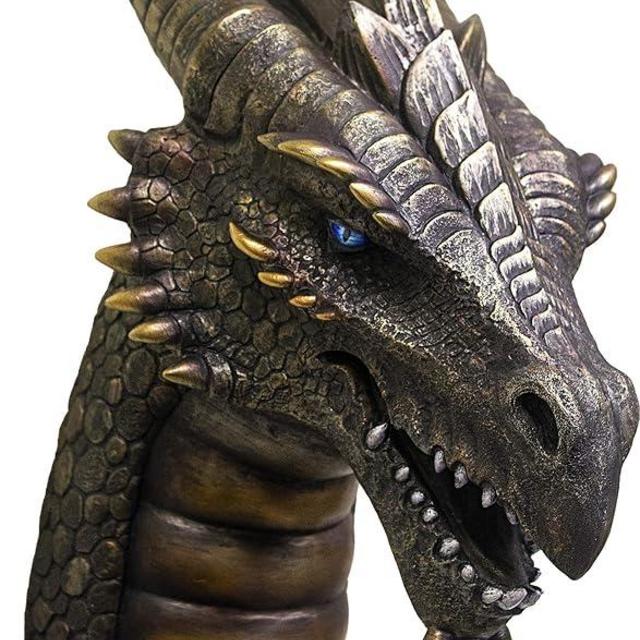 World of Wonders Ancient Guardians Artanis Dragon Bust | Room Decor | Home Decor | Dragon Decor | Dragon Figurines | Dragon Statue | Goth Room Decor -5" L x 12" D x 18" H