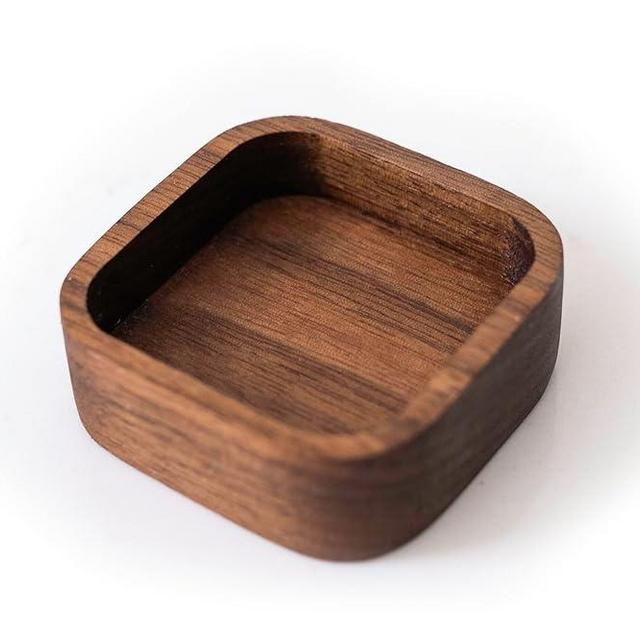 Hardwood Ring Tray | Wood Ring Holder | Black Walnut Square