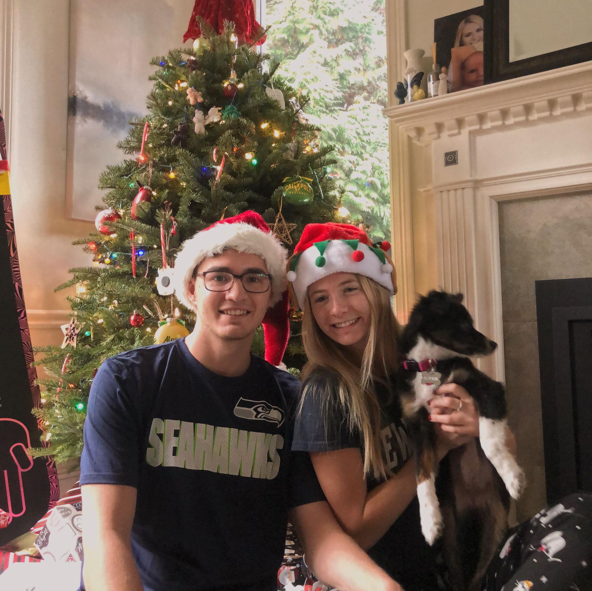 Our first Christmas (when Trevor became a Seahawks fan) - December 2020