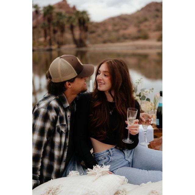 We said "yes" to forever right before this picture.