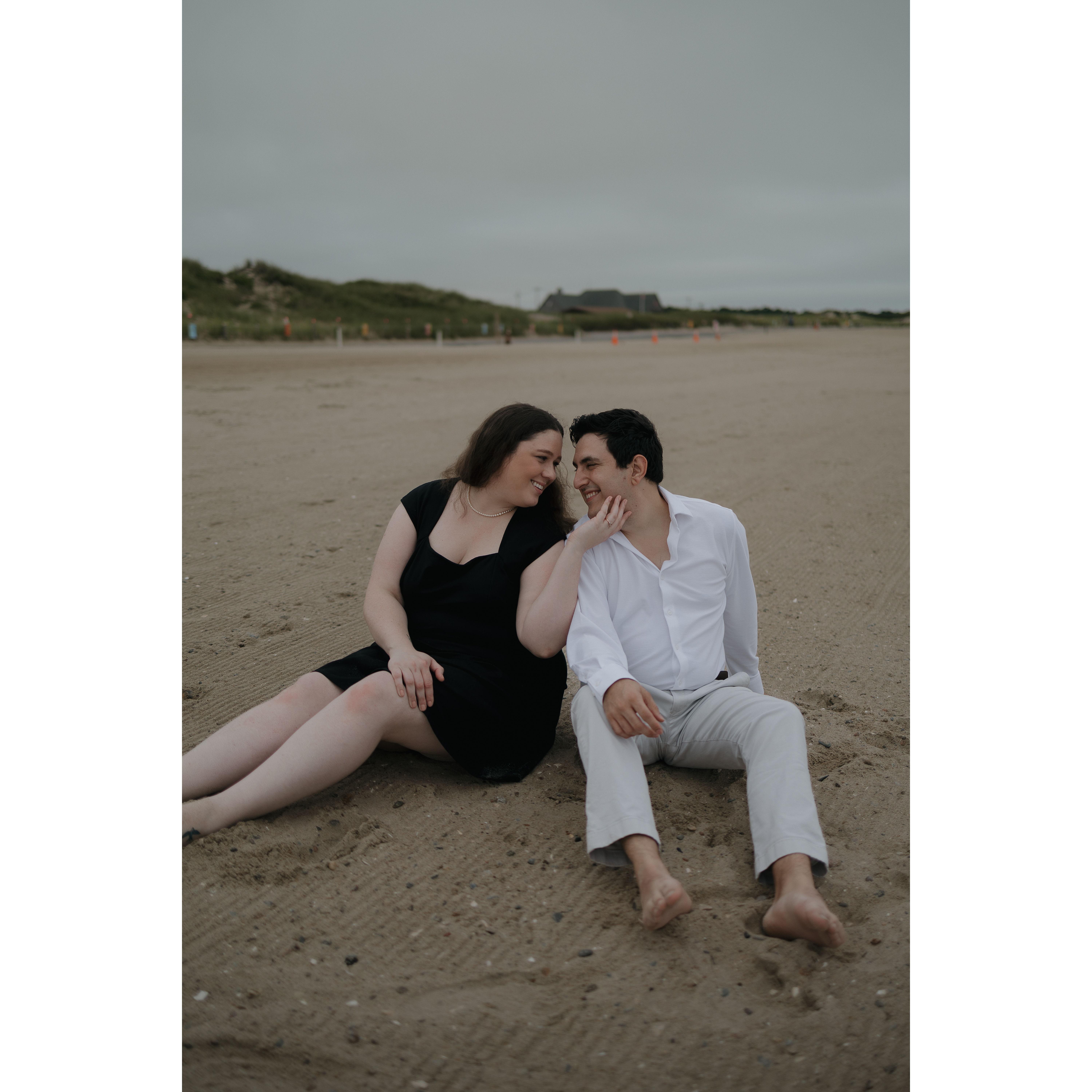 Our engagement photoshoot at Horseneck Beach in Westport, MA.
