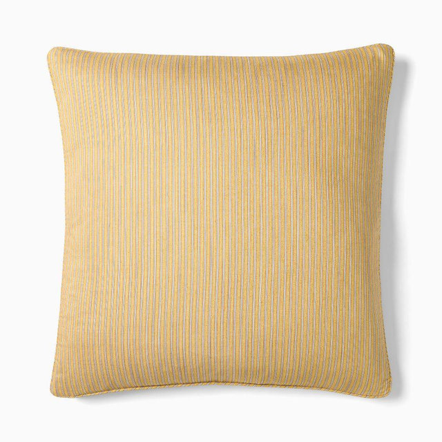 Pierce & Ward Mini Stripe Pillow Cover, 24x24, Honey Mustard