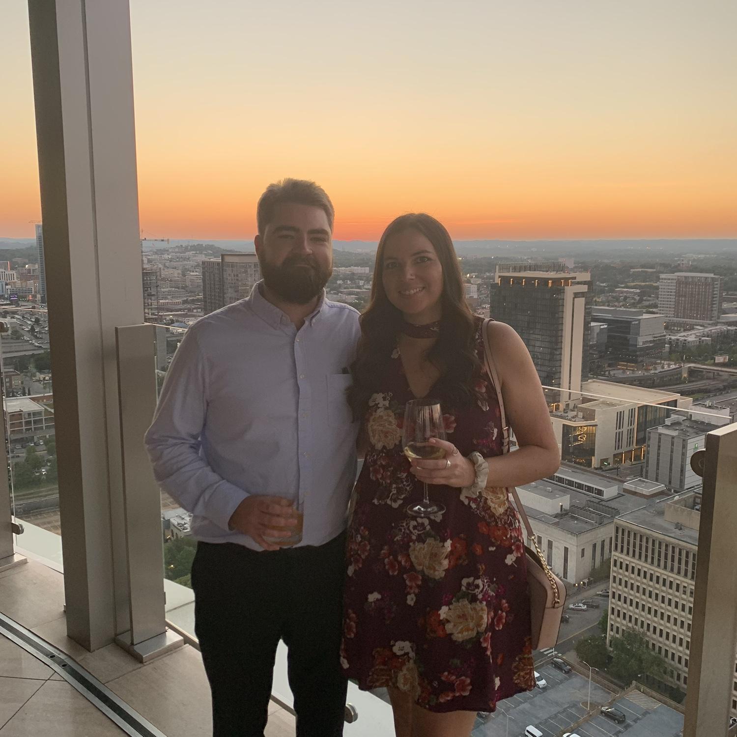 Our first picture together celebrating Kev's 26th birthday!