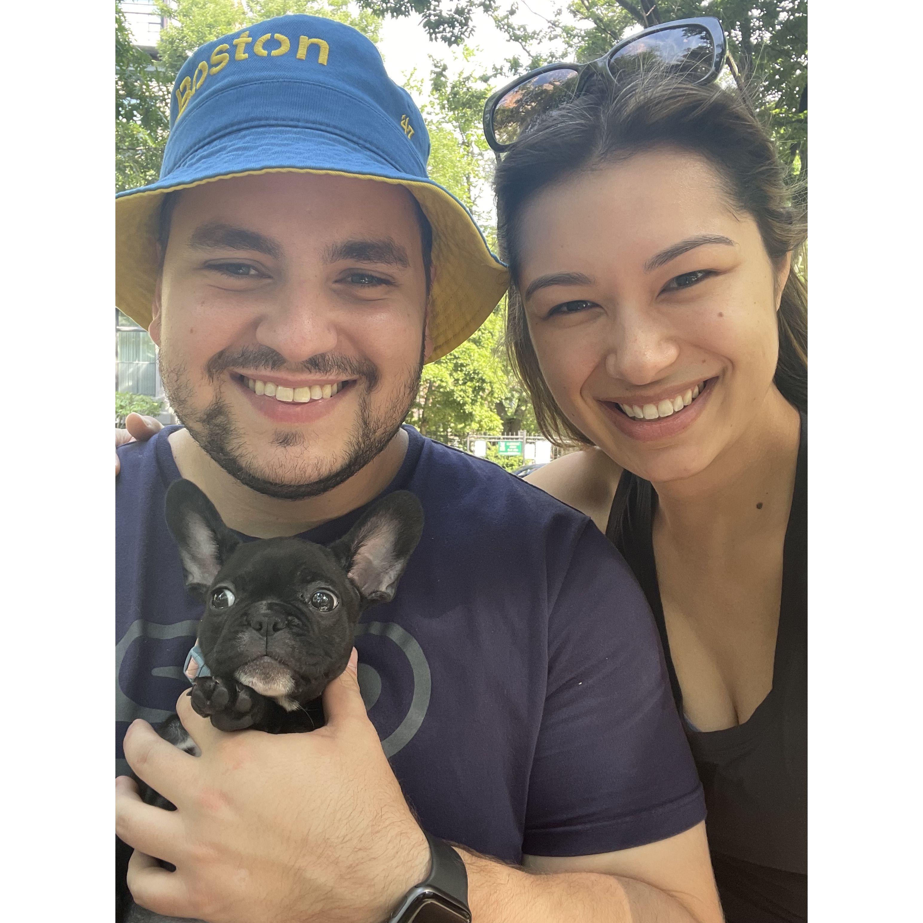 Petunia's first walk!