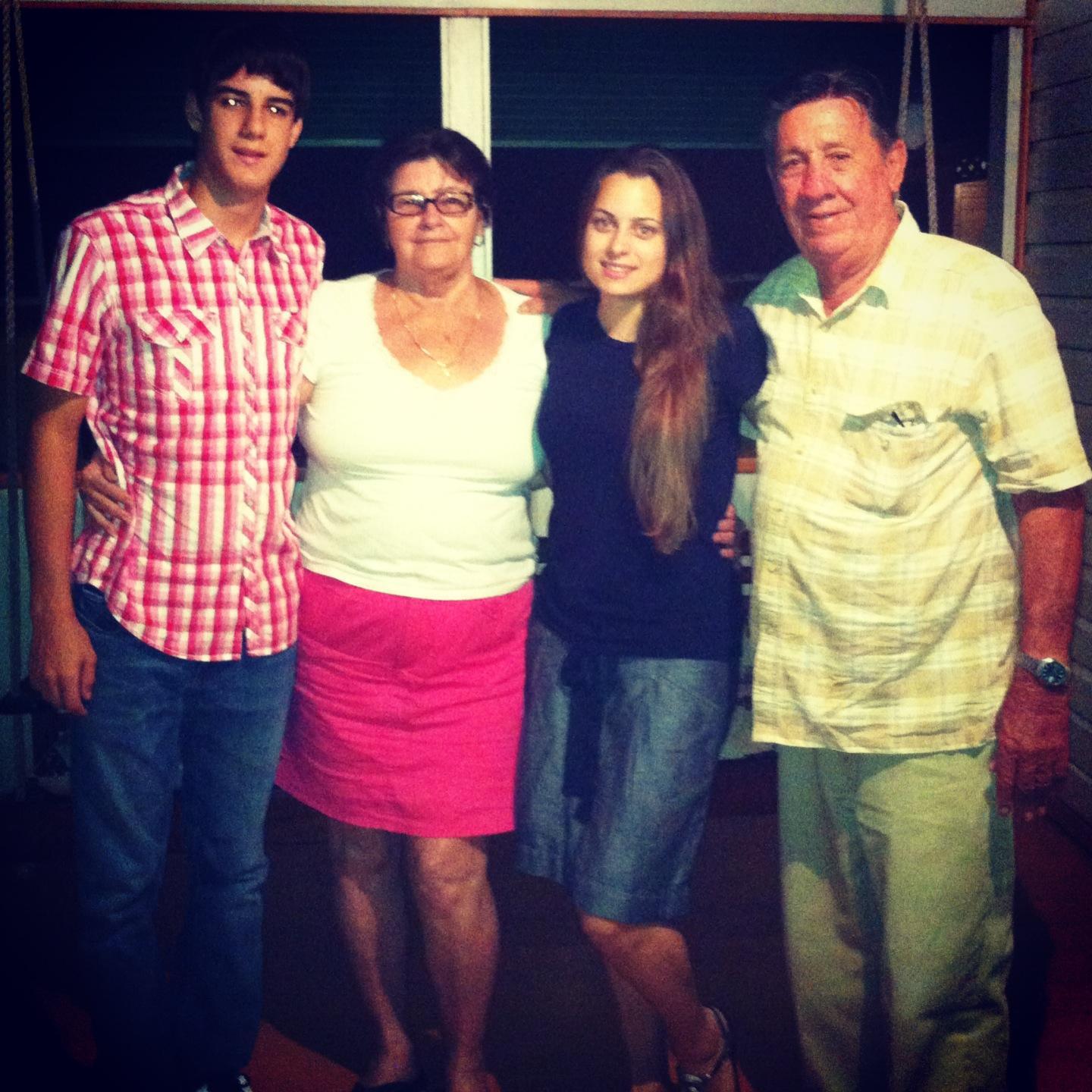 Zachary, Grammy Babs, Cait and Papa Roy.