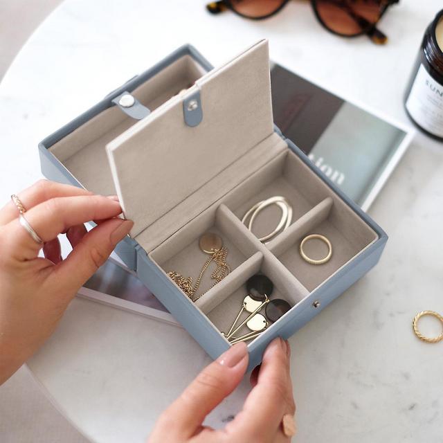 Stackers Dusky Blue Folding Travel Jewelry Storage Tray