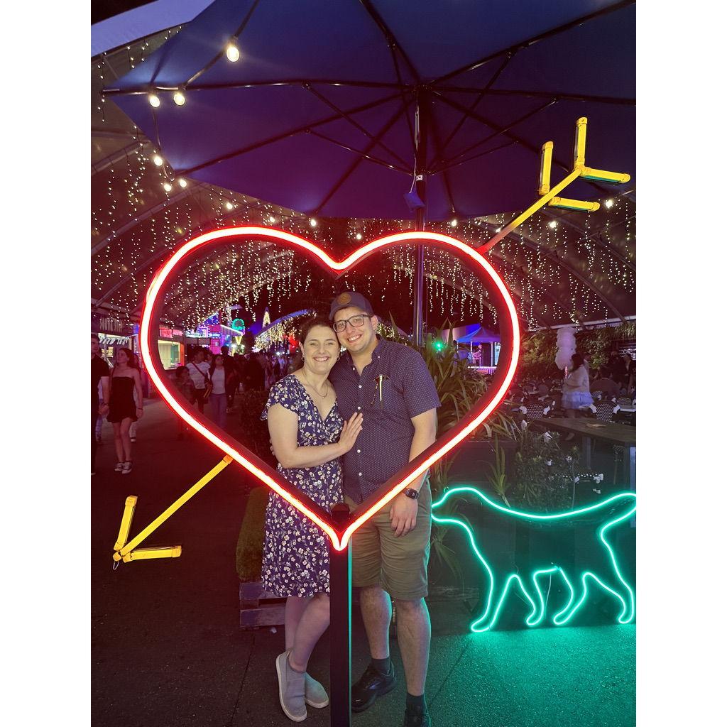 At a night market in Brisbane, Australia where we had some incredible food!