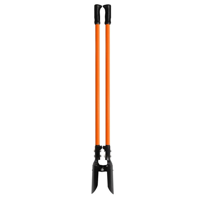 Nohovu Post Hole Digger Manual, Heavy Duty Post Hole Digger with Fiberglass Handle, Post Hole Digger for Fence, 58 Inches