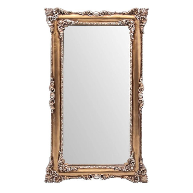 JANDERART Vintage Mirror 8x14 Inch, Antique Ornate Decorative Mirror for Desk & Wall, Small Vanity Mirror for Makeup Wall Decor, Bronze