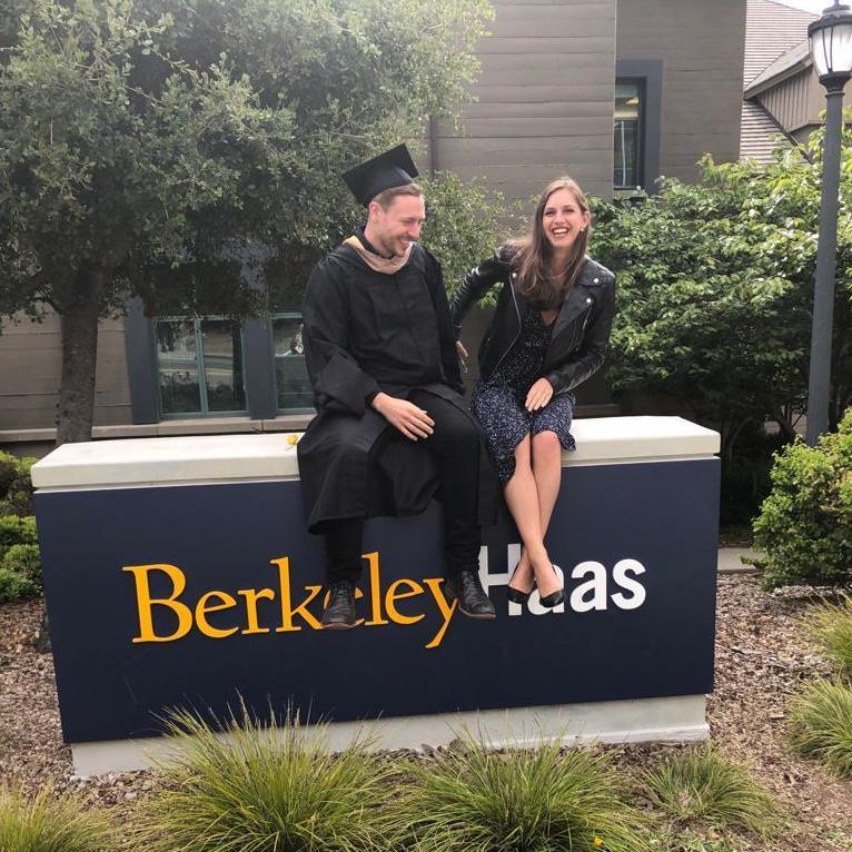 Celebrating Brett's MBA graduation!