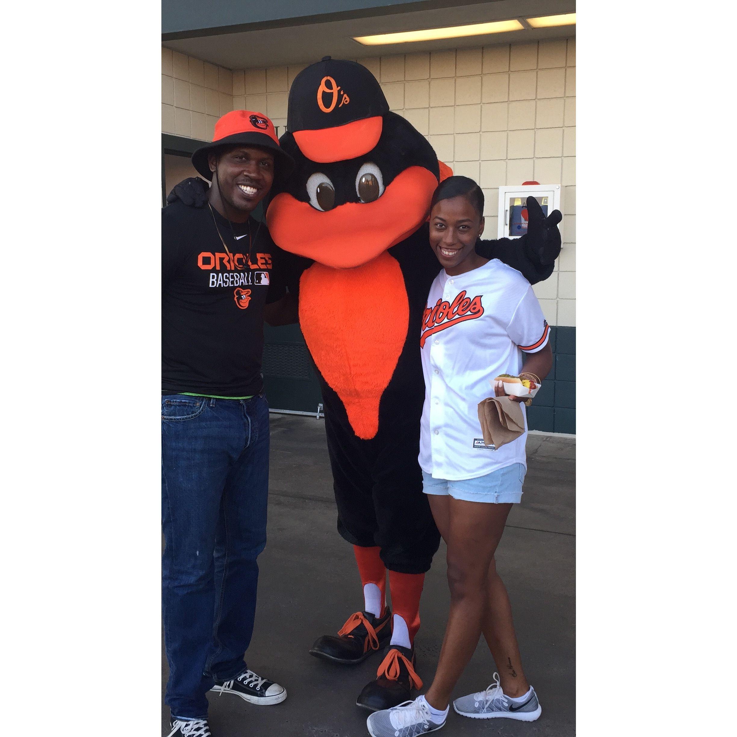 Mitchell took Natasha to her first O's game in 2017