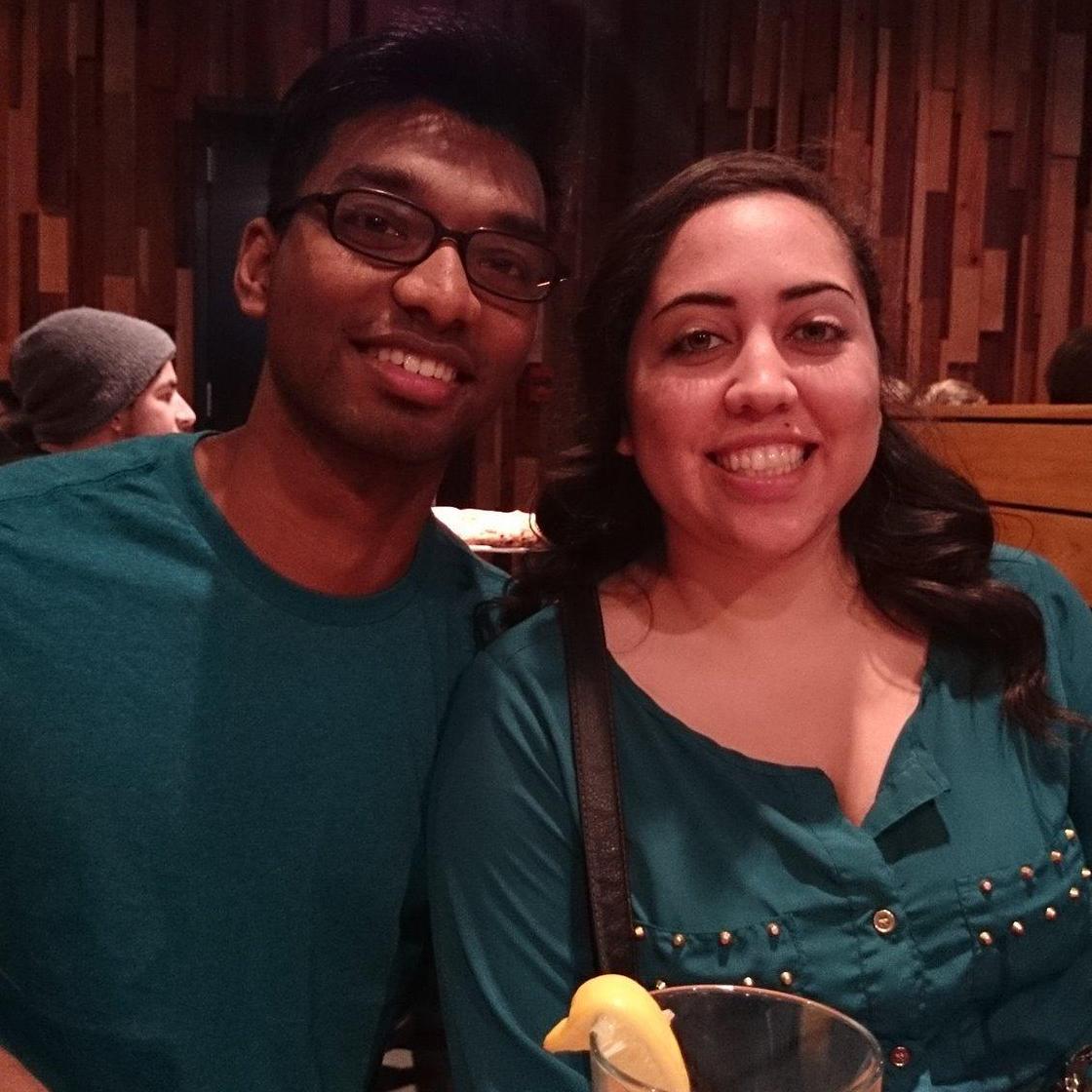Us hanging out during the choir tour in Florida. Still "single" at this point.