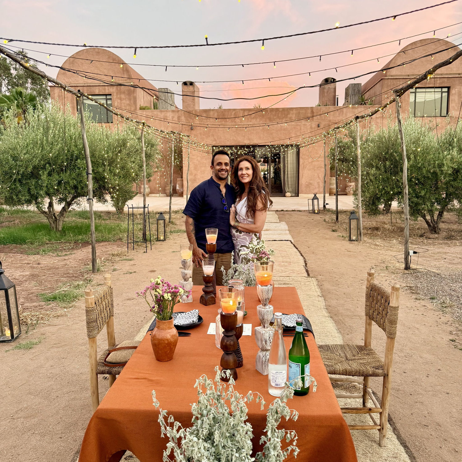 We got engaged on the rooftop of this house right before dinner.